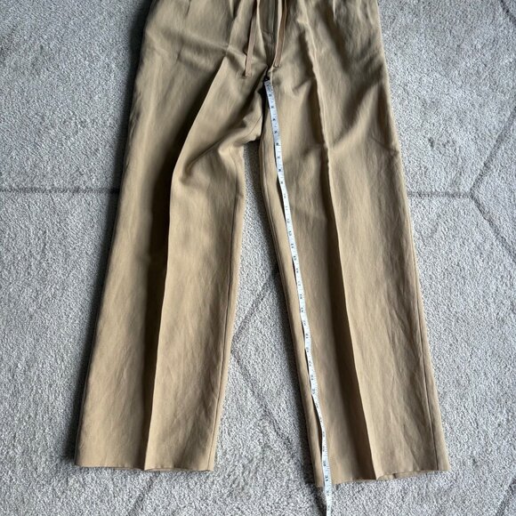 NWT Kate Hill Tan/Beige Silk Linen Luxury Blend 2-Piece Set Jacket & Pants Sz 10 - Picture 11 of 15